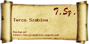 Tercs Szabina névjegykártya