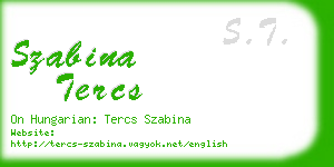 szabina tercs business card